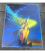 Vintage Kirk Reinert Magical Wizard Art Print 1984 Mystical Magic Stars ... - $540.60 MXN