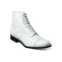 Madison Stacy Adams Ankle Boot Biscuit Casual Shoes 00015-100 White image 3
