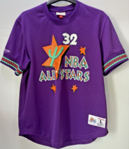 1995 NBA All Star Jersey Shaq O&#39;Neal 32 Purple Mens LARGE Pullover VTG Swingman - £67.34 GBP