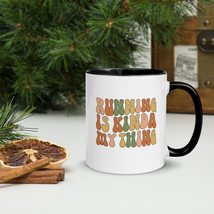 Novelty Coffee Mug Running Is Kinda My Thing Runner Mug with Color Inside Funny  - $18.76