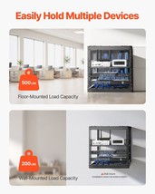VEVOR 10U Open Frame Network Rack Wall Mounted Server Rack 4 Post with S... - $2,458.26 MXN