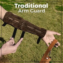 Leather Archery Arm Guard Traditional Bow Longbow Recurve Bow Forearm Pr... - £9.56 GBP