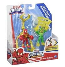 NEW SEALED 2016 Marvel Super Hero Adventures Iron Spider + Electro Figure Set - $22.76