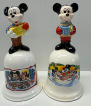 Lot Of 2 Disney Vintage Mickey Christmas Bells By Schmid w/Defect - £31.64 GBP