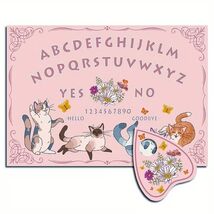Kitty Wood Cat Talking Board – Pink Wooden Divination Board with Planchette - $12.86