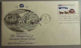 US FDC 1975 Bicentennial of US POSTAL SERVICE 10c Stage Coach Sep 3 - £3.85 GBP