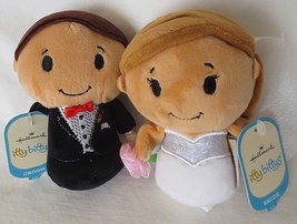 Hallmark Itty Bittys Bride &amp; Groom Plush Set - £16.04 GBP