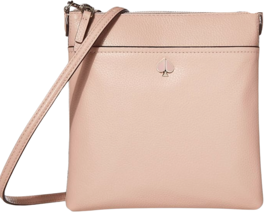 Kate Spade Polly Small Flapper Pink Pebbled Leather Crxbdy, Enamel Spade... - $55.99