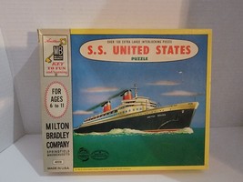 Vintage 1960 Milton Bradley S.S. United States Puzzle No.4828-11 War Ship. - £7.27 GBP