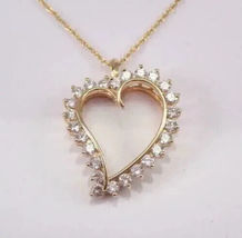 2 Ct Round Cut Diamond Heart Women&#39;s Engagement Pendant 14K Rose Gold Fi... - $99.99