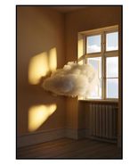 Luxury Modern Black Cloud Wall Art  Abstract Living Room Sofa Backdrop,... - $278.99 CAD