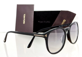 New Tom Ford Ansel TF858 01C Polished BLACK/GREY Mirrored Lens Sunglasses 51-20 - £145.91 GBP