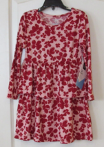 Member&#39;s Mark 2 Pack Long Slv Print Dress Red Floral/Stripe  Girls Sz 4T... - $14.74