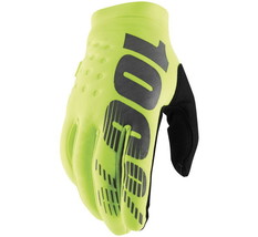 100% Youth Brisker Cold-Weather Gloves MX Offroad Fluorescent Yellow L - £27.57 GBP