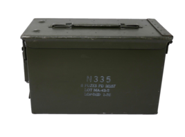 Metal Military Ammo Box Empty Storage Container ~ N335 8 Fuzes PD M557 - $26.99