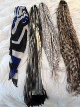 4 Chicos Lot Scarves Shawl Wrap Hardly worn! Originally $200 - $24.75