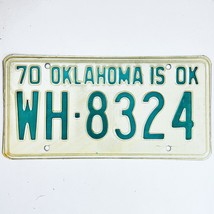 1970 United States Oklahoma Washington County Passenger License Plate WH-8324 - £14.74 GBP