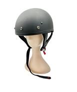 Adult XL DOT Approved Motorcycle Helmet Half Hood Black Adjustable Strap - £35.52 GBP