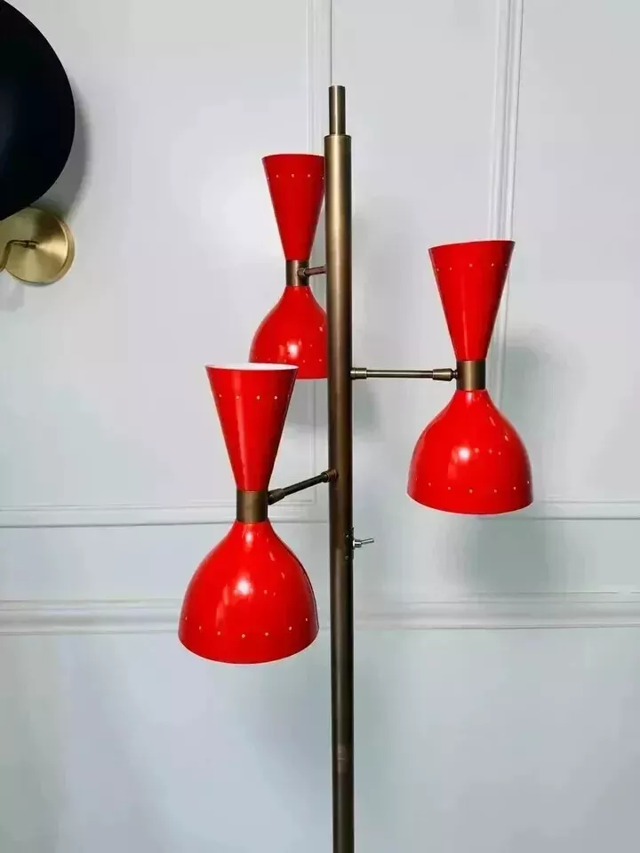 Mid century Handmade Modern Lamp in Brass Italian Stilnovo Style Floor l... - €436,60 EUR