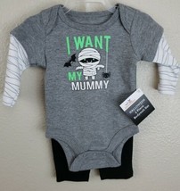 I Want My Mummy Halloween 2 piece Bodysuit Outfit 3-6 Months NWT - £5.46 GBP