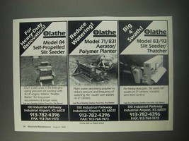 1990 Olathe Ad - 84 Self-Propelled Slit Seeder, 71/831 Aerator/Polymer Planter - $18.49