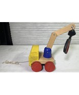 Vintage Wood Crane Pull Toy - $10.75 CAD