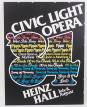 Civic Luce Opera Heinz Hall Pittsburgh 1984 Grafica Stampa - £129.88 GBP