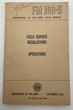 Field Service Regulations Operations Manual 1954 Vintage Book Antique - £11.35 GBP