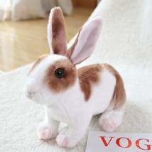 Plush Rabbits Lifelike Animal Bunny Simulation Rabbit Toy Photo Props Model Birt - £14.56 GBP