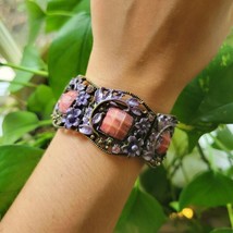 Vintage Purple Gemstone Bracelet - £15.46 GBP