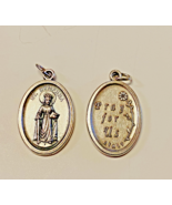 Saint Dymphna (Patron of Mental Disease) Silver tone Medal, New #MD-100 - $54.80 MXN