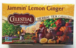 Celestial Seasonings Herbal Tea, Jammin&#39; Lemon Ginger, 20 Count Box - $3.98