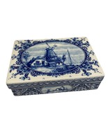 Vintage Westraven Anno Delfts Porcelain Rectangle Box with Lid - $1,050.24 MXN
