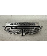 Jr. Crew Member TWA Child&#39;s Plastic Pin Trans World Airlines Flying Vintage - $6.89 CAD