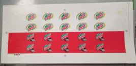 Diet Mountain Dew Code Red Labels Sign Advertising Art Work Rush of Cher... - $18.95