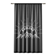 Personalized Photo Curtains - 50&quot;x84&quot; - 100% Polyester - Mountains at Su... - $64.89