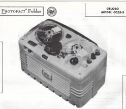 1958 GELOSO G255-S REEL To REEL Tape Recorder Photofact MANUAL Player Sc... - £8.55 GBP