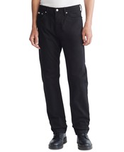 Calvin Klein Men&#39;s Standard Straight-Fit Stretch Jeans Forever Black-36x32 - £31.28 GBP
