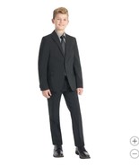 Kenneth Cole Boys Suit Black Jacket Pants Pockets Adjustable Waist Slim Fit - $182.42 CAD