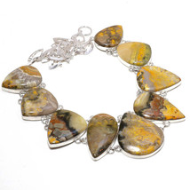 Bumble Bee Jasper Gemstone Handmade Ethnic Gifted Necklace Jewelry 18&quot; SA 2248 - £16.67 GBP