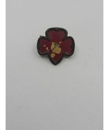Rare Vintage 1940&#39;s Girl Scout TINY RED TREFOIL PIN War Service Bureau WWII - £14.79 GBP