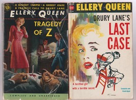 Ellery Queen 2 Drury Lane mysteries 1950s Tragedy of Z/D.L.&#39;s Last Case - £9.59 GBP