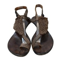 Cydwoq &#39;DIVE&#39; Vintage Knit Sandals Leather Hand Crafted USA Size 37 US 7 - $1,921.20 MXN