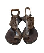 Cydwoq &#39;DIVE&#39; Vintage Knit Sandals Leather Hand Crafted USA Size 37 US 7 - $134.81 CAD
