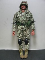 Vintage 90&#39;s ES Toys Action Figure Doll Soldier Light-Green camo 11.5&quot; USED - $39.99