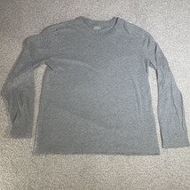 GAP Everyday Quotidien Long-Sleeve Tee Shirt T-Shirt 100% Cotton Gray Me... - £7.96 GBP