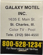 Galaxy Motel, Inc., St. Charles, Ill, Best Western, Match Book Matches M... - £7.85 GBP