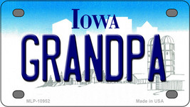 Grandpa Iowa Novelty Mini Metal License Plate Tag - $14.95