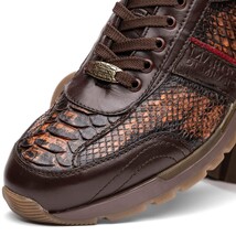 Brescia Washed Classic Calfskin Fashion Sneaker Men's Cognac image 5