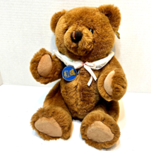 Vintage 1985 Dakin Original Plush Brown Jointed Bear Stuffed Animal with Tag 13&quot; - £15.44 GBP